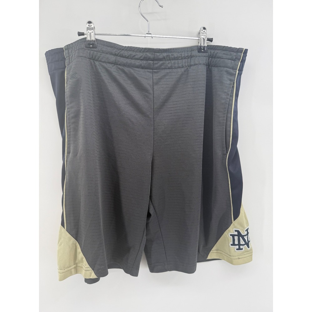 Colosseum Notre Dame Fighting Irish Mens Athletic Shorts Grey Navy Blue Size M